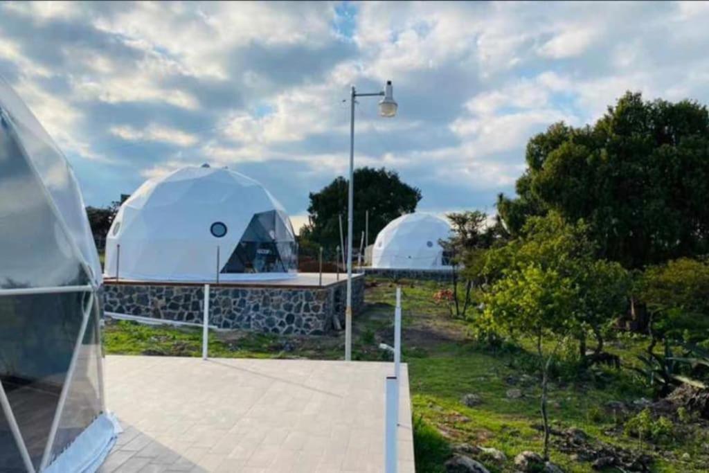 הואסקה דה אוקמפו El Gato Glamping Con Vista Al Valle מראה חיצוני תמונה
