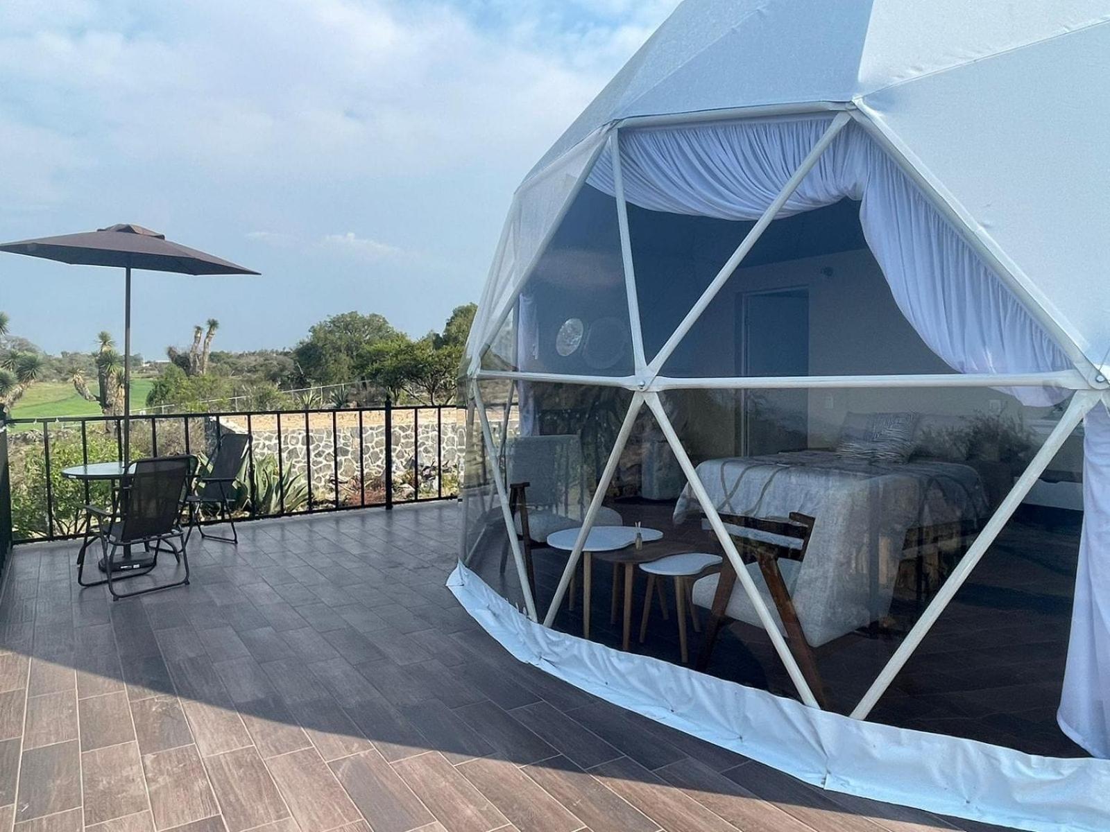 הואסקה דה אוקמפו El Gato Glamping Con Vista Al Valle מראה חיצוני תמונה