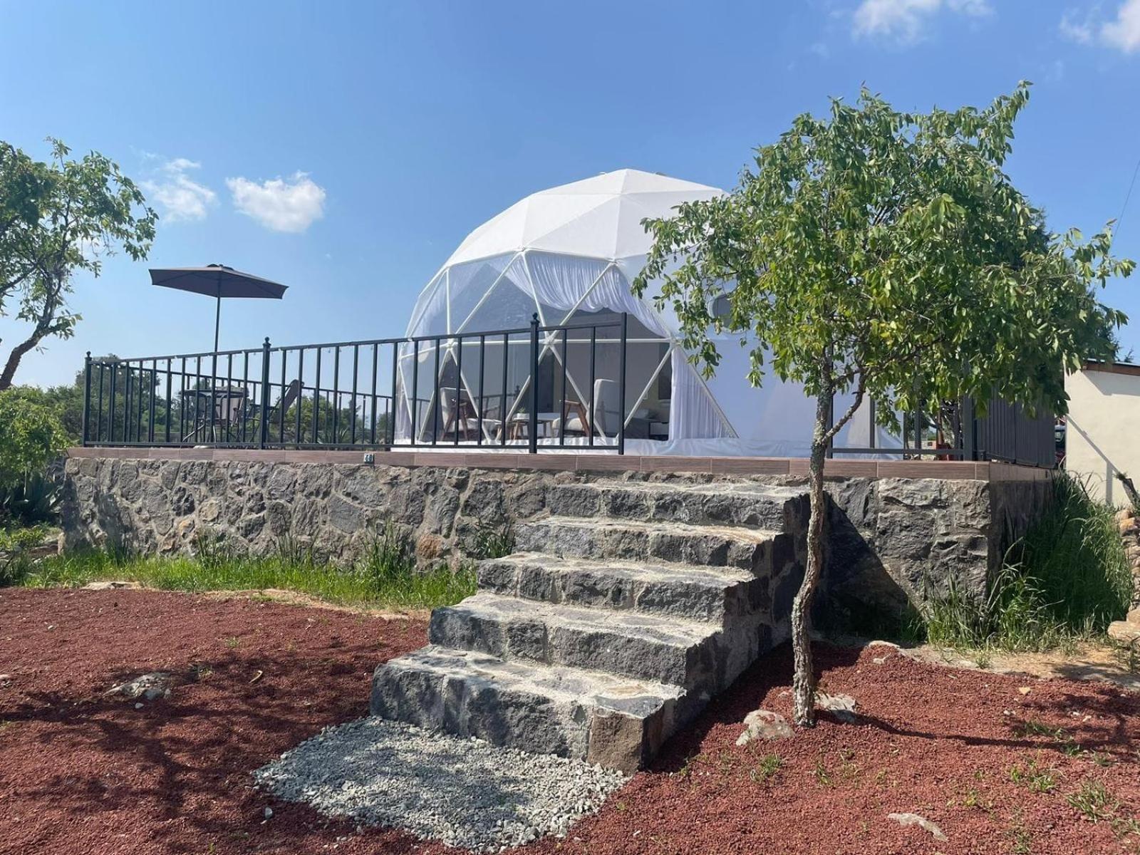 הואסקה דה אוקמפו El Gato Glamping Con Vista Al Valle מראה חיצוני תמונה