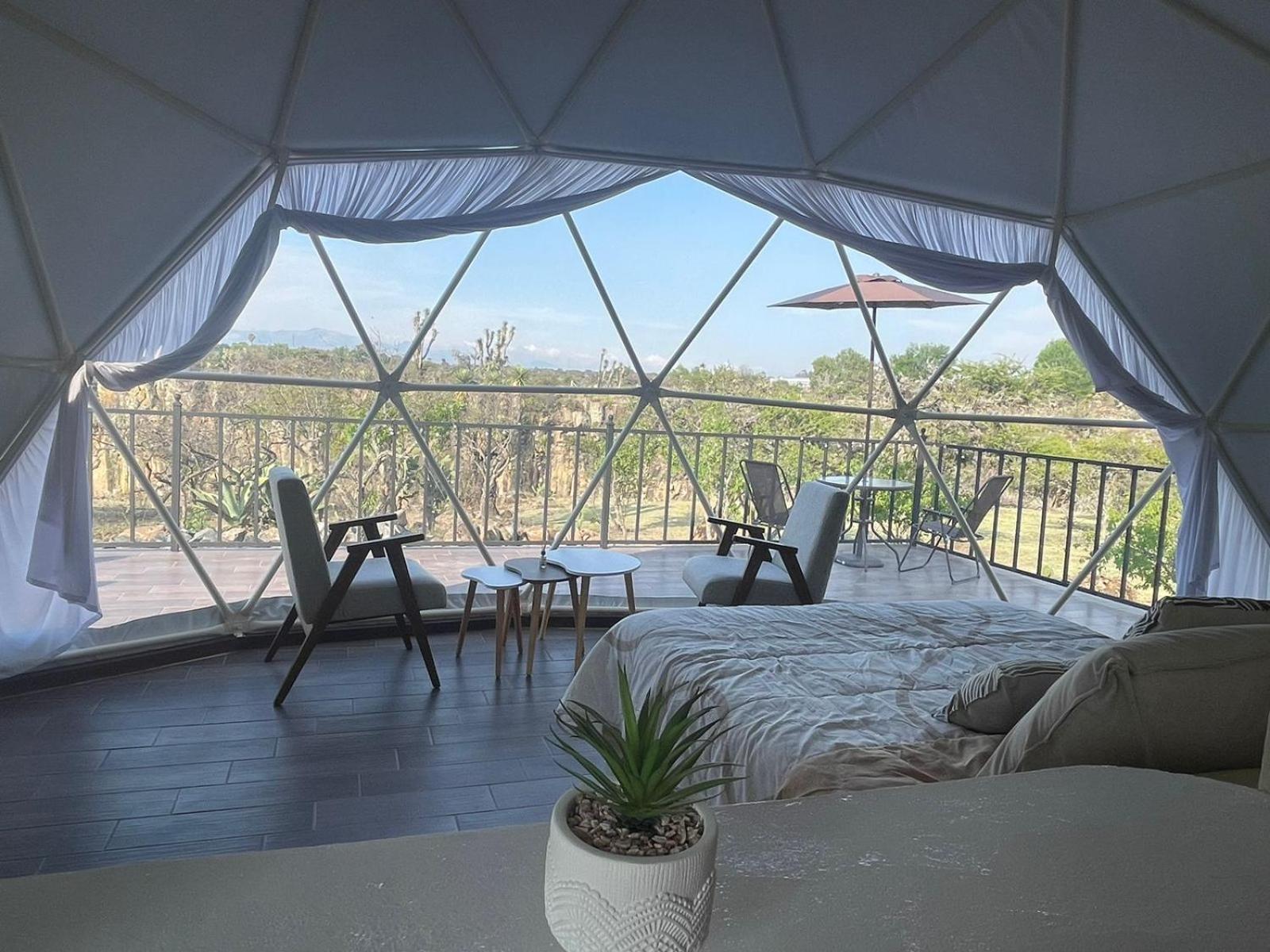 הואסקה דה אוקמפו El Gato Glamping Con Vista Al Valle מראה חיצוני תמונה