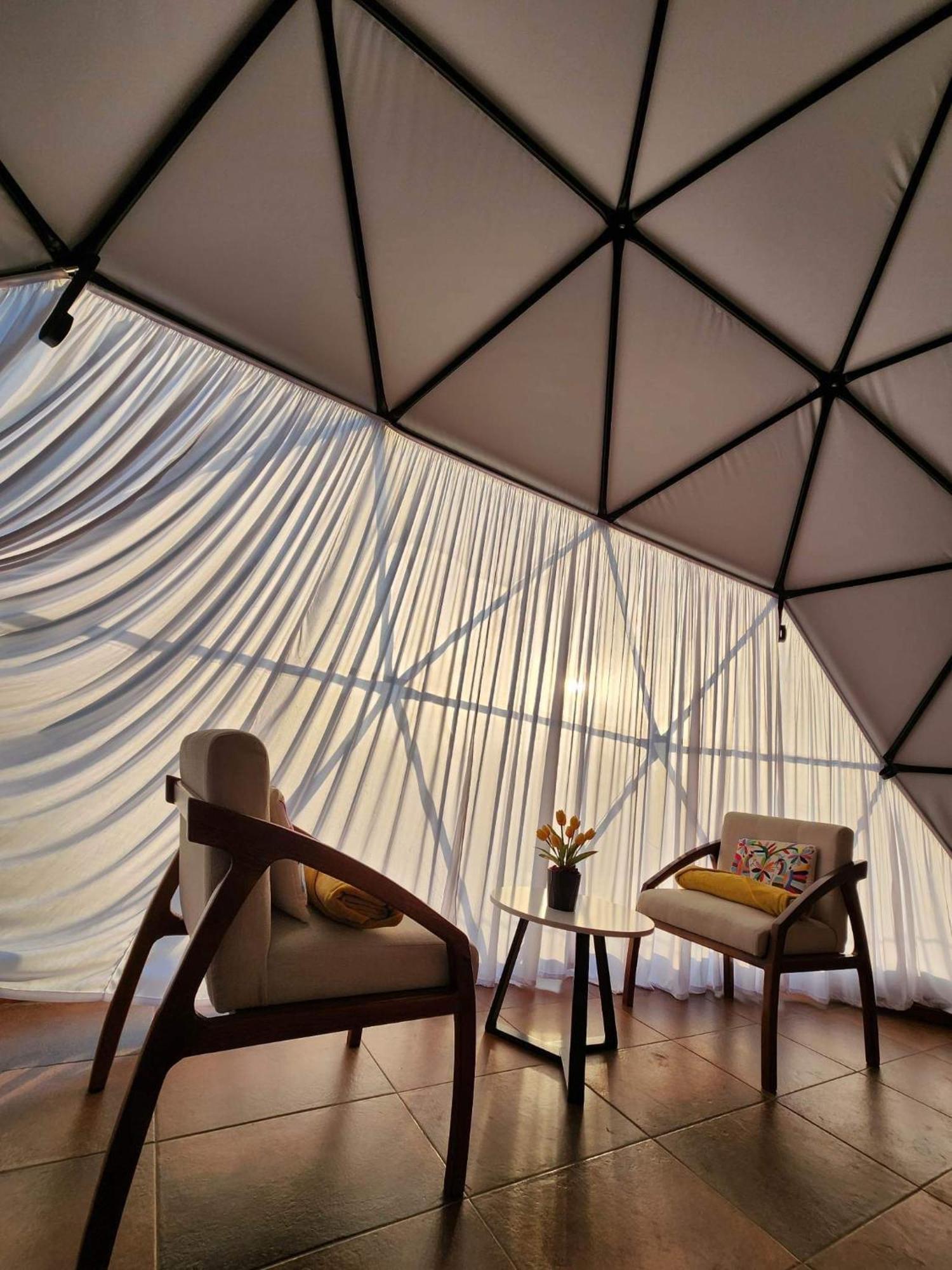 הואסקה דה אוקמפו El Gato Glamping Con Vista Al Valle מראה חיצוני תמונה