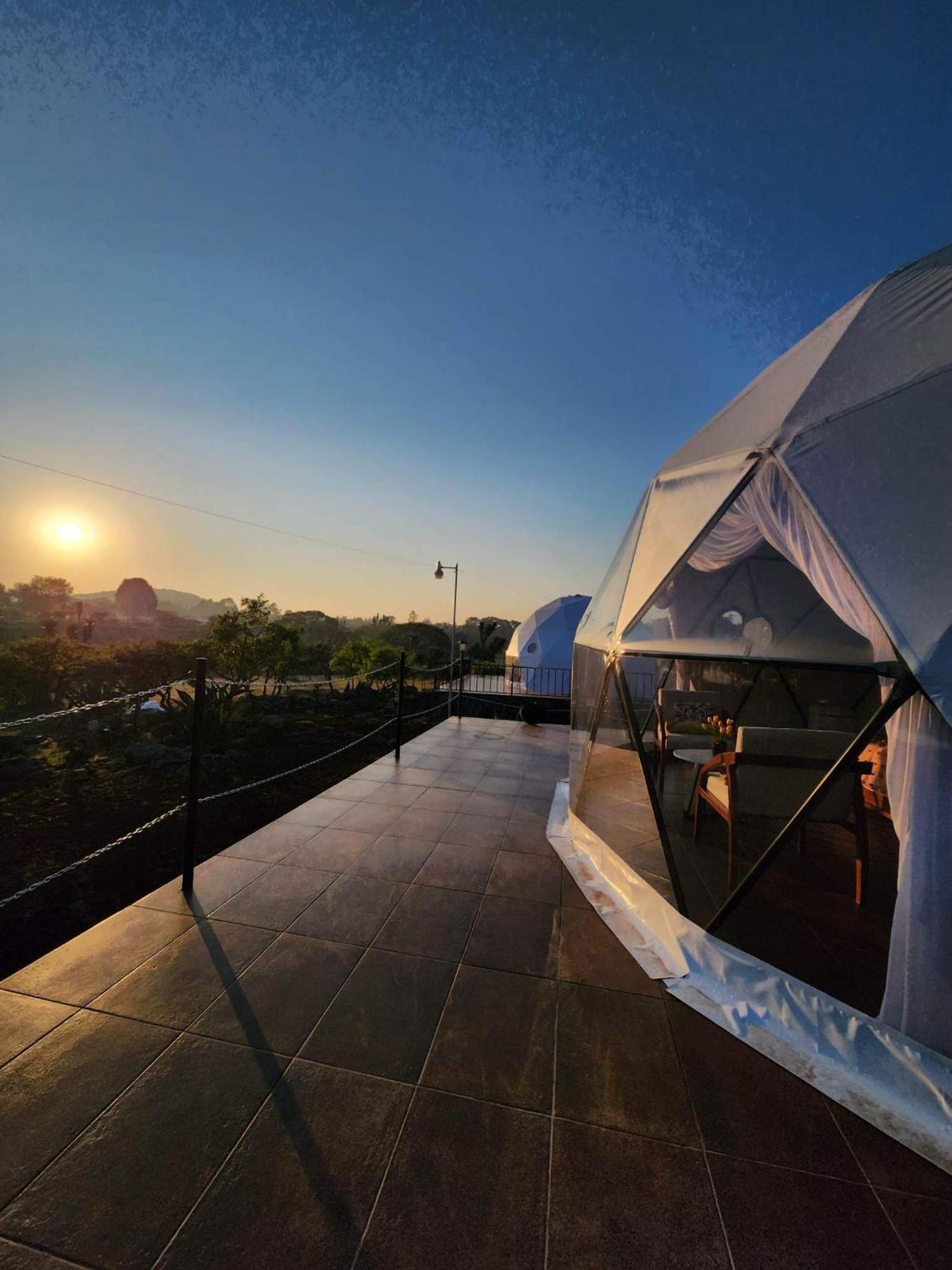 הואסקה דה אוקמפו El Gato Glamping Con Vista Al Valle מראה חיצוני תמונה