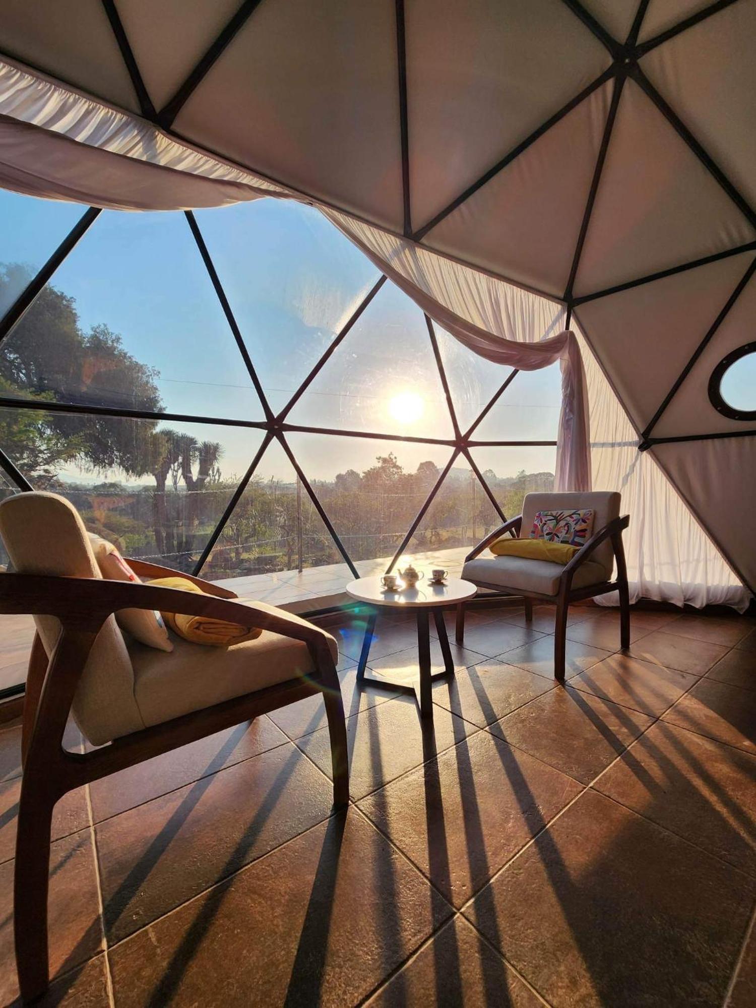 הואסקה דה אוקמפו El Gato Glamping Con Vista Al Valle מראה חיצוני תמונה